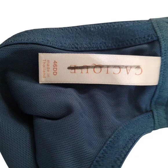Cacique Size 46DD So Light Lightly Lined T-Shirt Bra Poseidon Teal Blue Wired - Picture 10 of 15